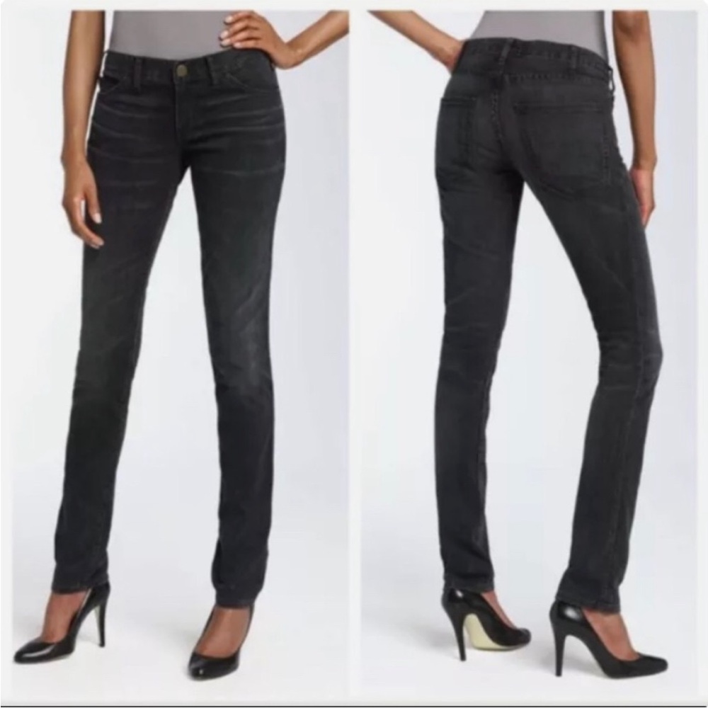 Current Elliott the black skinny jeans night wash whimsigoth dark grunge SZ 26